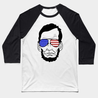 Merica Lincoln Baseball T-Shirt